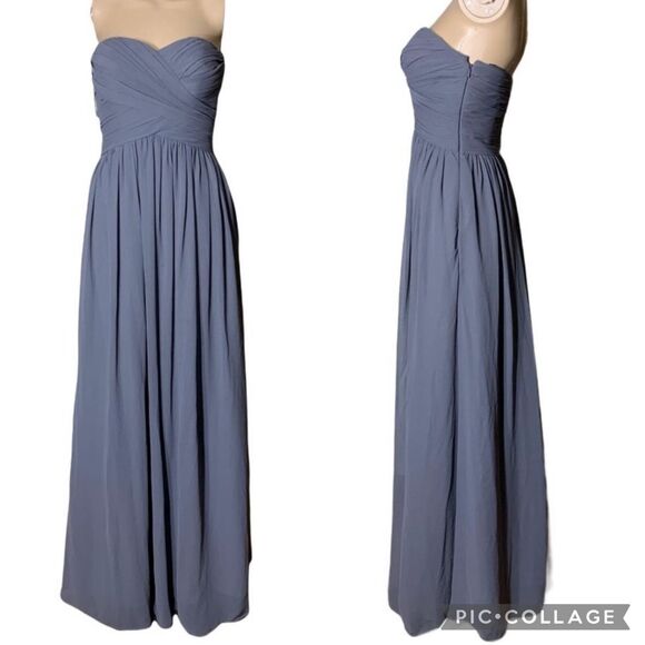 Bill Levkoff Dresses & Skirts - Bill Levkoff Womens Maxi Dress Gown Strapless Sweetheart Formal Gray Size 2